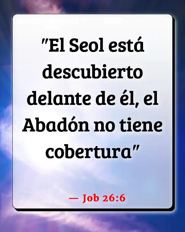Versículos De La Biblia   	Autodestrucción  (Job 26:6)