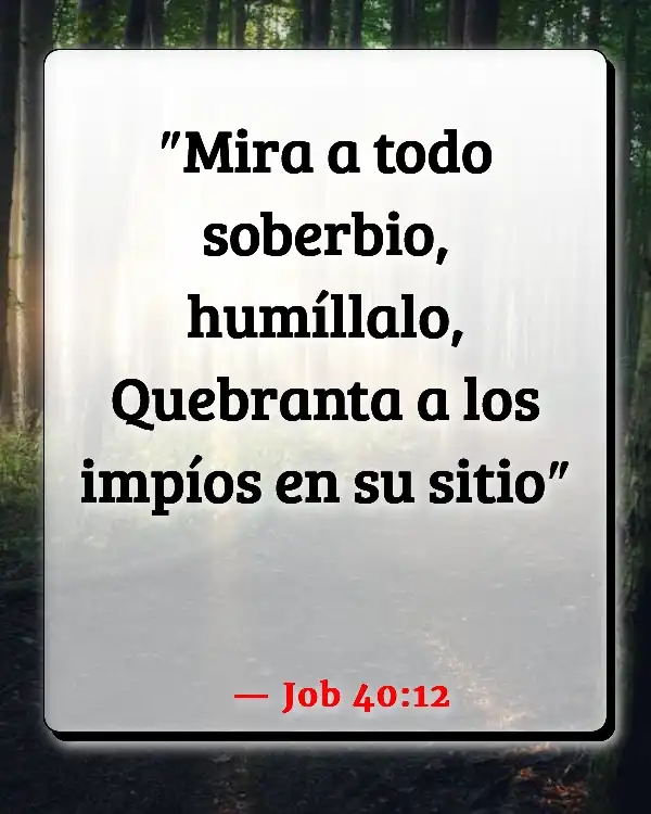Versículos De La Biblia   	Arrogancia  (Job 40:12)