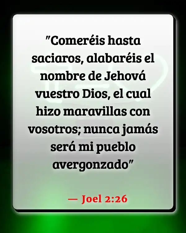 Versículos De La Biblia   	Avergonzado  (Joel 2:26)