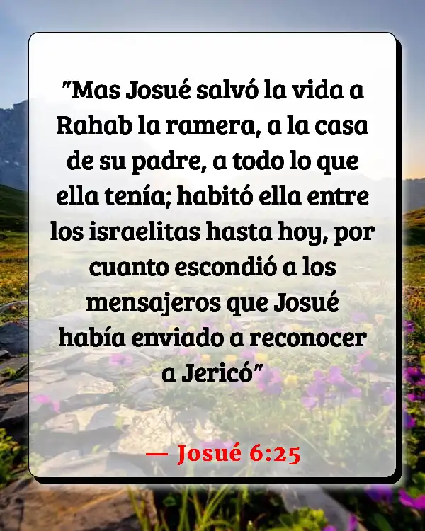 Versículos De La Biblia Rahab (Josué 6:25)