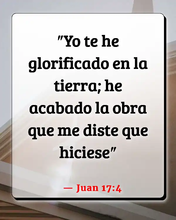 Versículos De La Biblia   	Propósito en la vida  (Juan 17:4)