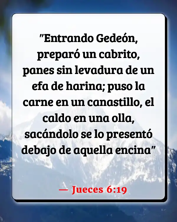 Versículos De La Biblia Maceta (Jueces 6:19)