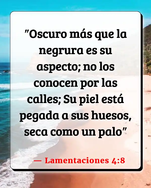 Versículos De La Biblia   	Negro  (Lamentaciones 4:8)
