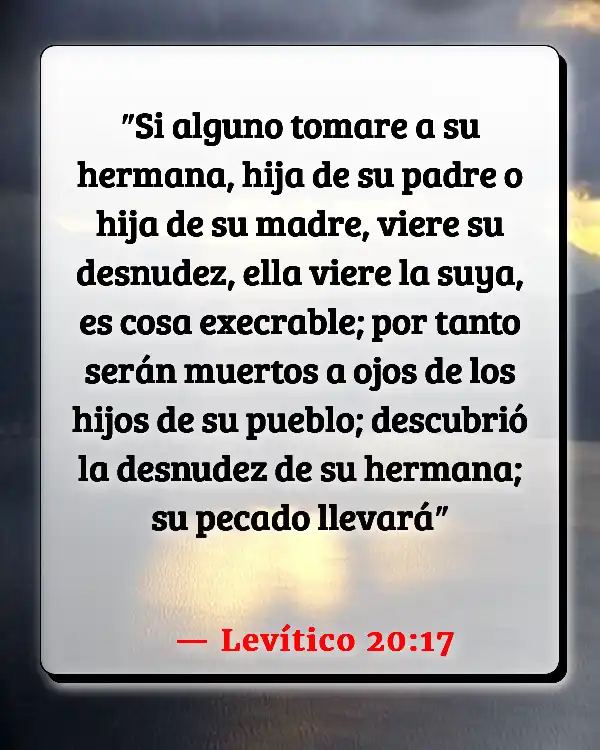 Versículos De La Biblia   	Sexo prematrimonial  (Levítico 20:17)