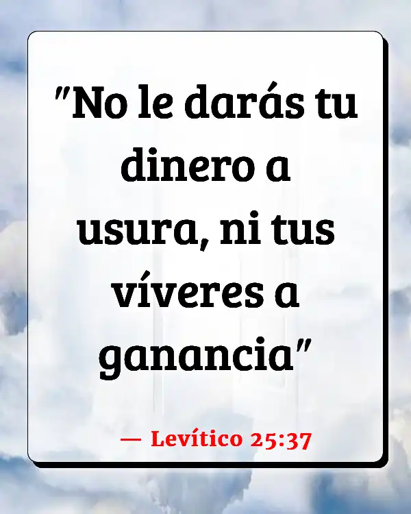 Versículos De La Biblia   	Interés de cobro  (Levítico 25:37)