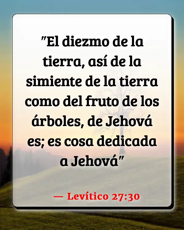 Versículos De La Biblia Pagar un diezmo tardío (Levítico 27:30)