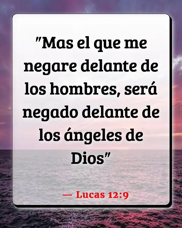 Versículos De La Biblia   	Los ángeles se regocijan  (Lucas 12:9)