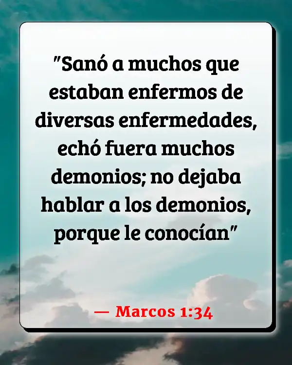 Versículos De La Biblia Vida saludable (Marcos 1:34)