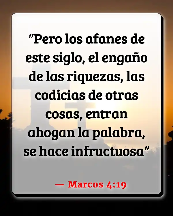 Versículos De La Biblia Un dios (Marcos 4:19)