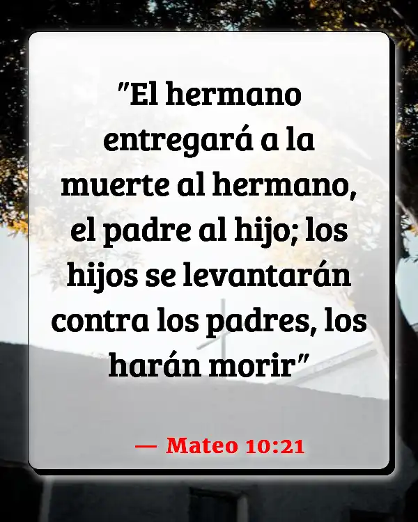 Versículos De La Biblia Niños desobedientes (Mateo 10:21)