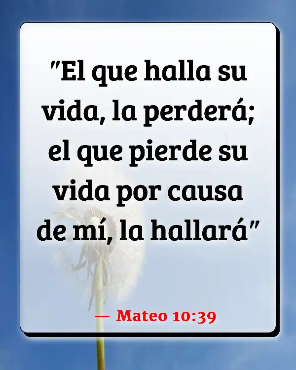 Versículos De La Biblia El que se quita la vida (Mateo 10:39)