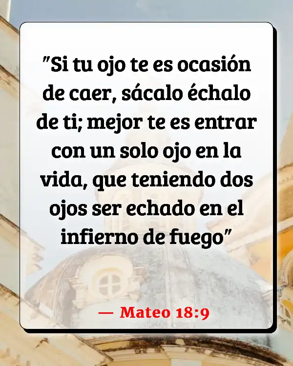 Versículos De La Biblia   	Perdición  (Mateo 18:9)