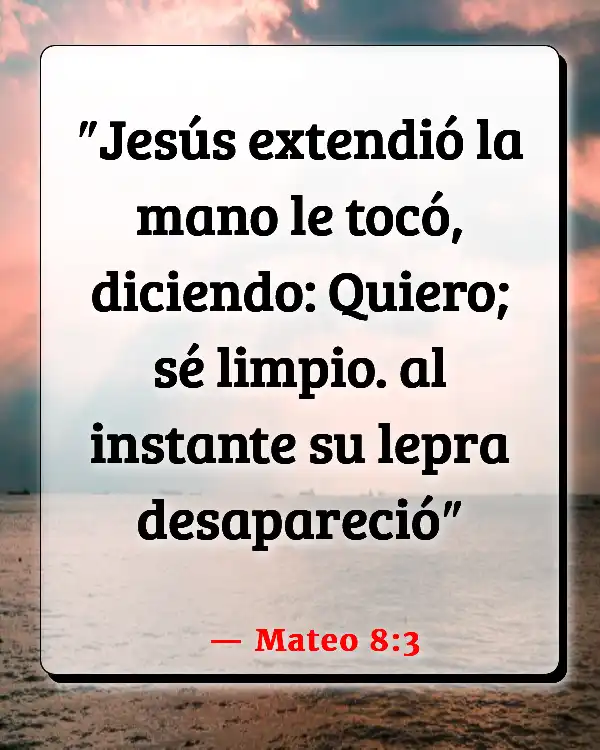 Versículos De La Biblia Tocar (Mateo 8:3)