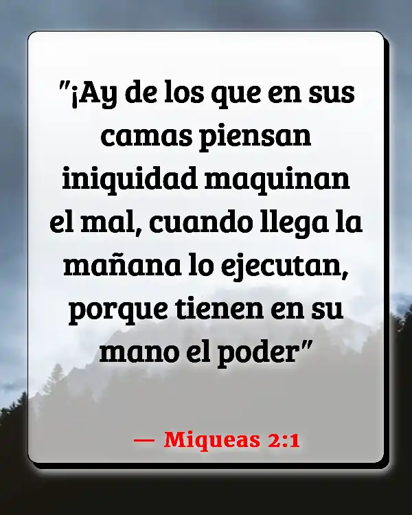 Versículos De La Biblia La gente es mala (Miqueas 2:1)