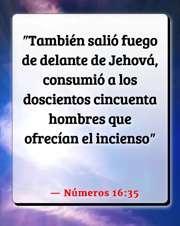 Versículos De La Biblia   	Fuego de refinadores  (Números 16:35)