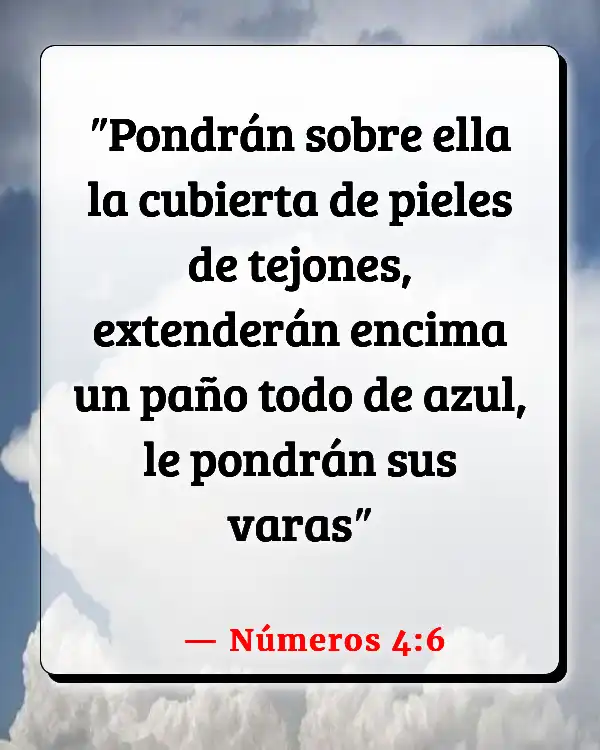 Versículos De La Biblia   	Azul  (Números 4:6)