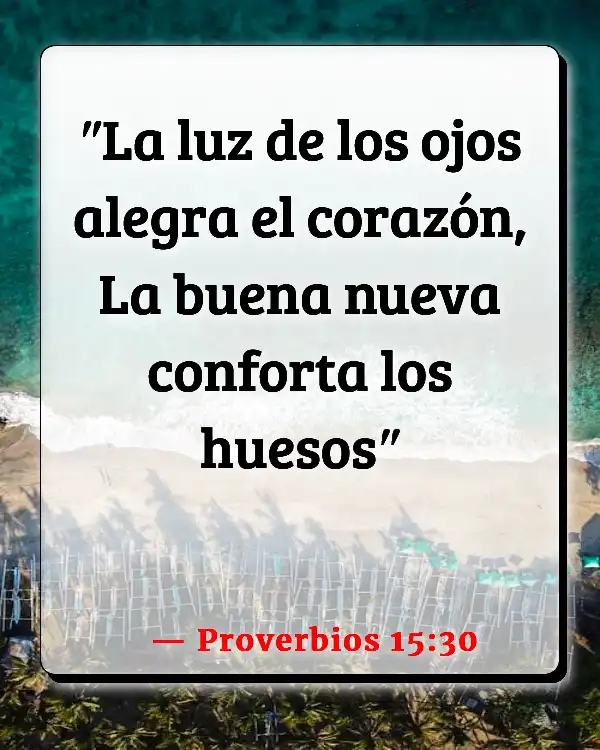 Versículos De La Biblia   	Ser feliz  (Proverbios 15:30)