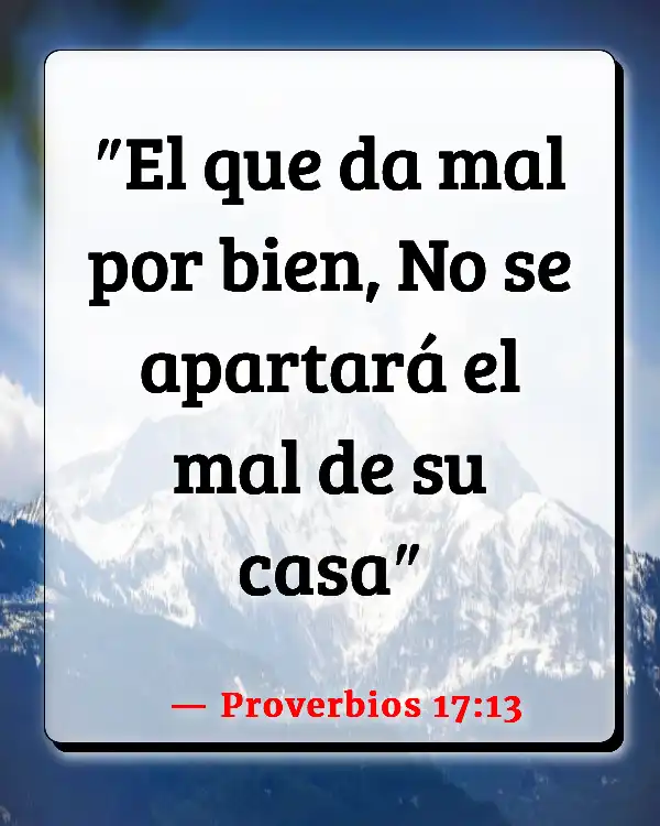 Versículos De La Biblia Aparición del mal (Proverbios 17:13)