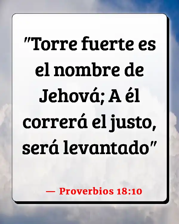 Versículos De La Biblia Fe y fuerza (Proverbios 18:10)