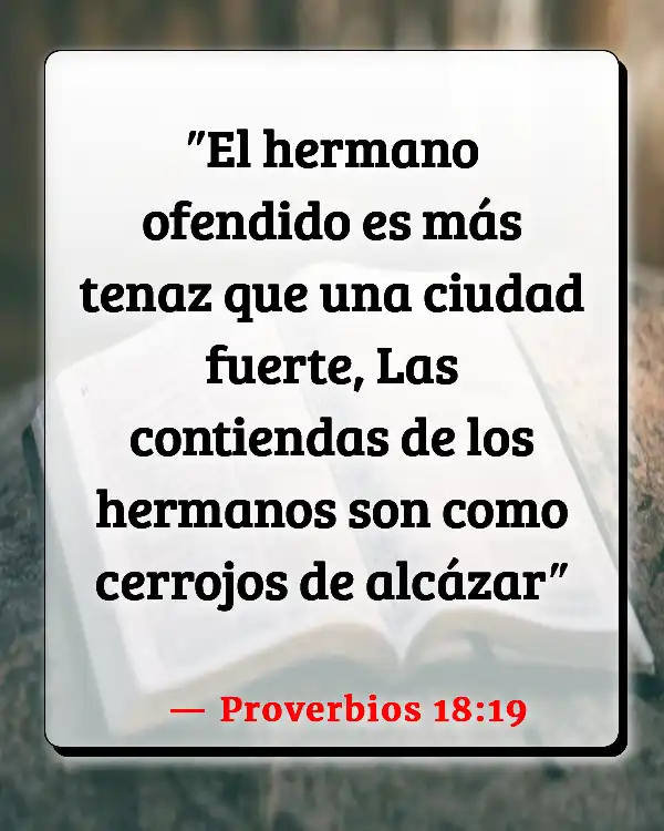 Versículos De La Biblia Acerca de tu hermano (Proverbios 18:19)