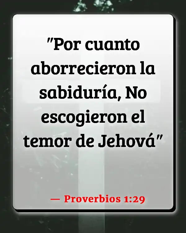 Versículos De La Biblia   	Palabra de conocimiento  (Proverbios 1:29)