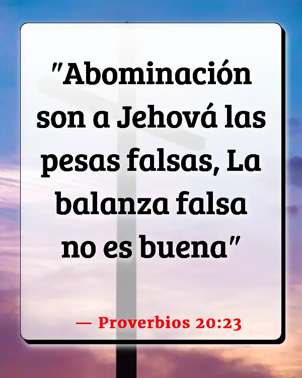 Versículos De La Biblia   	Abominación  (Proverbios 20:23)