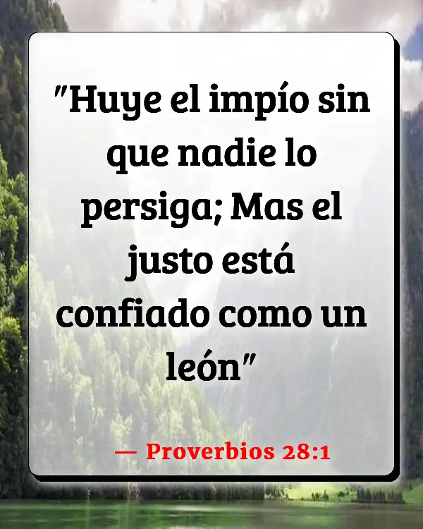 Versículos De La Biblia Leones (Proverbios 28:1)