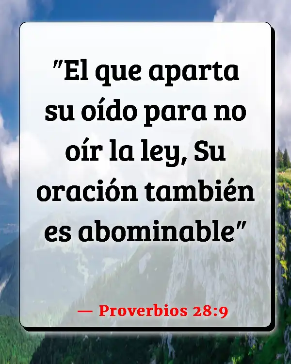 Versículos De La Biblia   	Abominación  (Proverbios 28:9)
