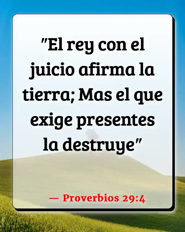 Versículos De La Biblia   	Orando por el gobierno  (Proverbios 29:4)