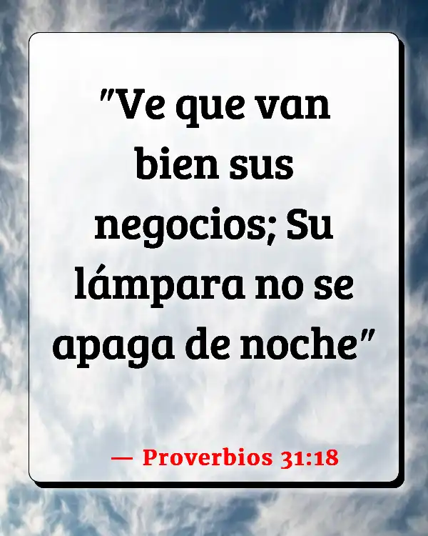 Versículos De La Biblia Beneficios (Proverbios 31:18)
