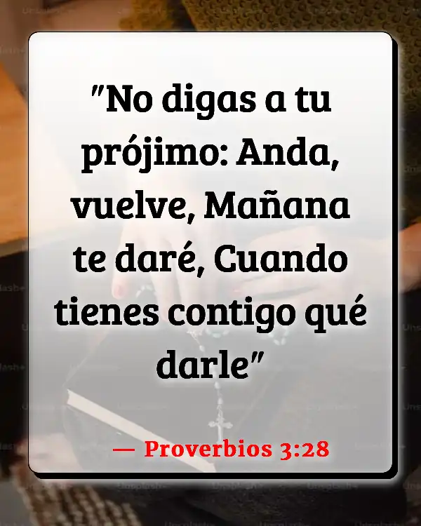 Versículos De La Biblia Pagar deudas (Proverbios 3:28)