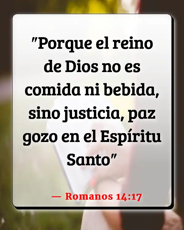 Versículos De La Biblia   	Abstenerse de carne  (Romanos 14:17)
