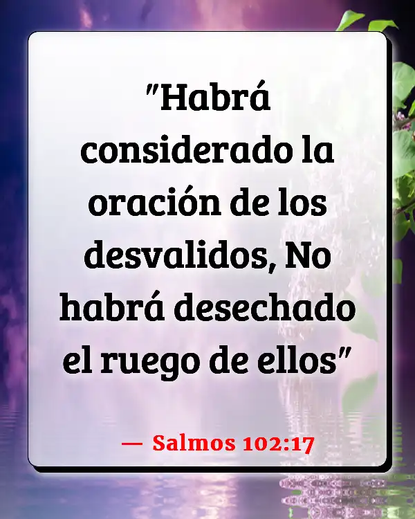 Versículos De La Biblia   	Paños de oración  (Salmos 102:17)