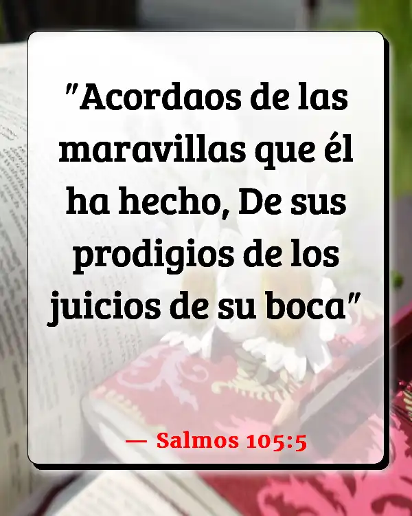 Versículos De La Biblia   	Recordar  (Salmos 105:5)