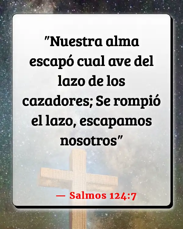 Versículos De La Biblia   	Cuervos negros  (Salmos 124:7)