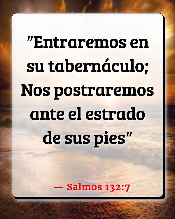Versículos De La Biblia   	Pies Hermosos  (Salmos 132:7)