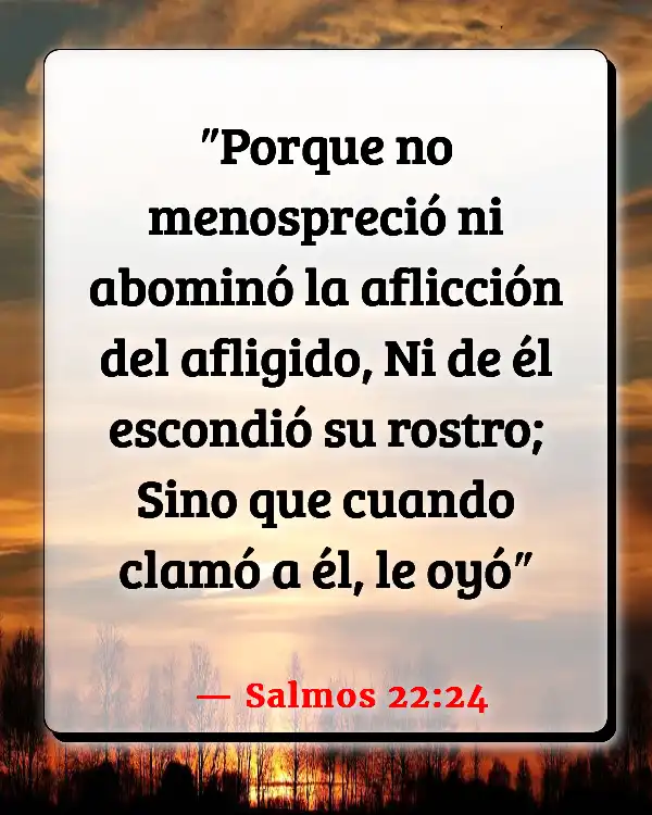 Versículos De La Biblia   	Aflicción  (Salmos 22:24)