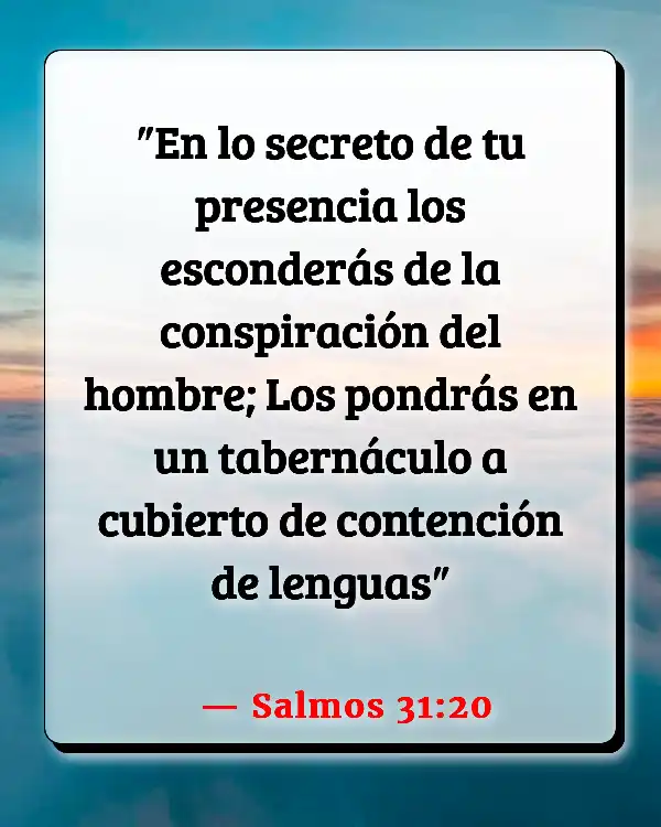 Versículos De La Biblia Presencia de Dios (Salmos 31:20)