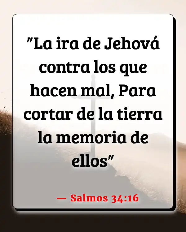 Versículos De La Biblia La tierra (Salmos 34:16)