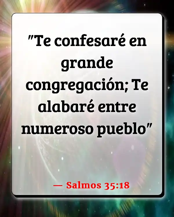 Versículos De La Biblia Alabando a Dios (Salmos 35:18)