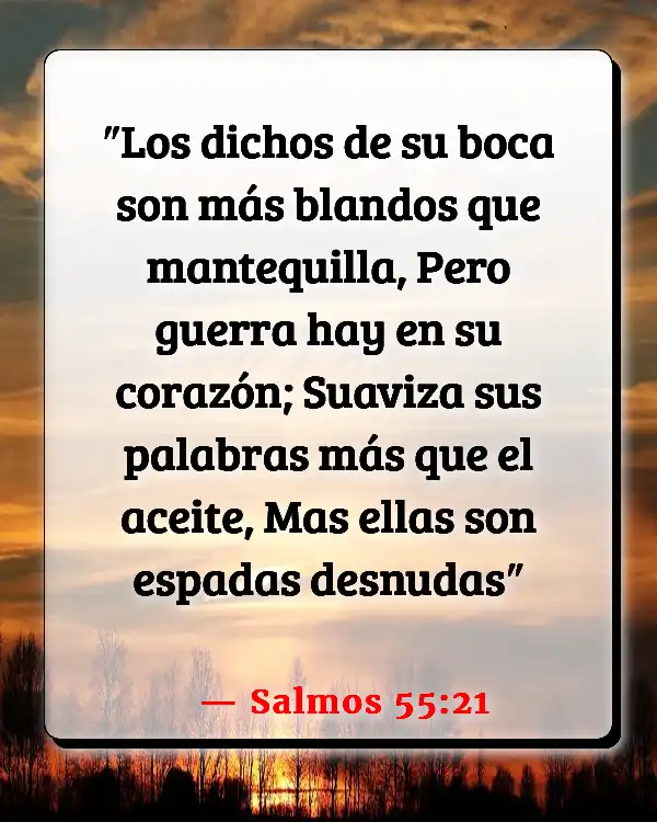 Versículos De La Biblia Traidor (Salmos 55:21)
