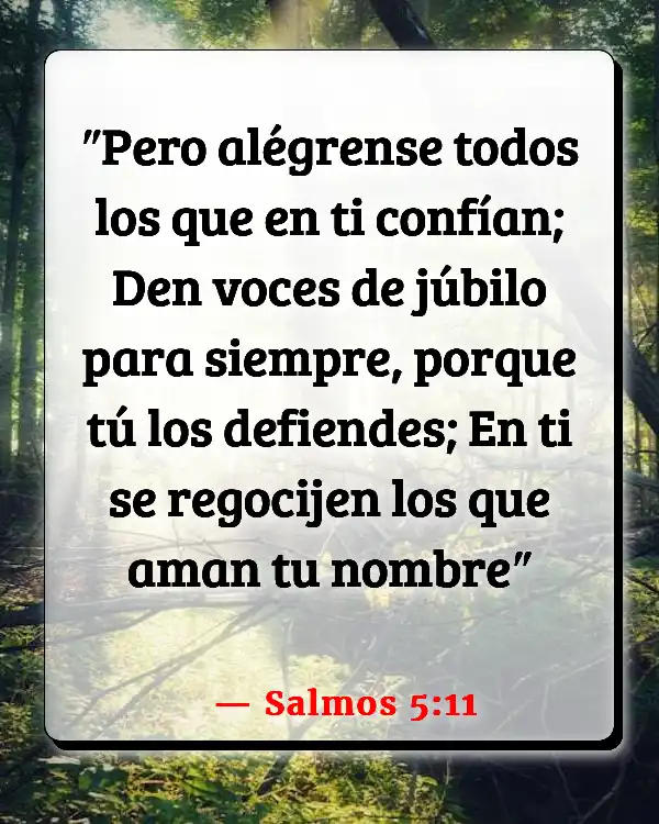 Versículos De La Biblia   	Los ángeles se regocijan  (Salmos 5:11)