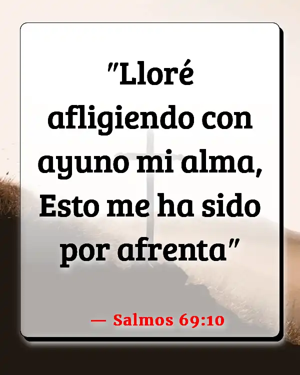 Versículos De La Biblia   	Oración y ayuno  (Salmos 69:10)