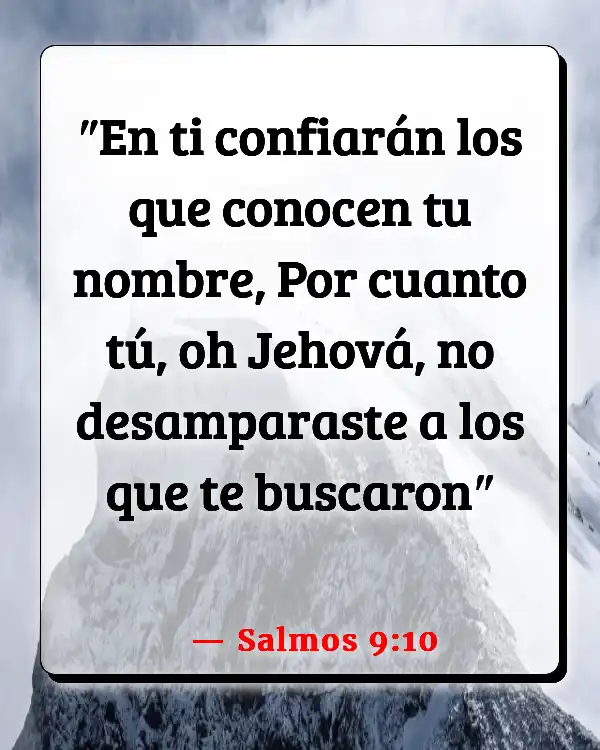 Versículos De La Biblia No confíes en nadie (Salmos 9:10)
