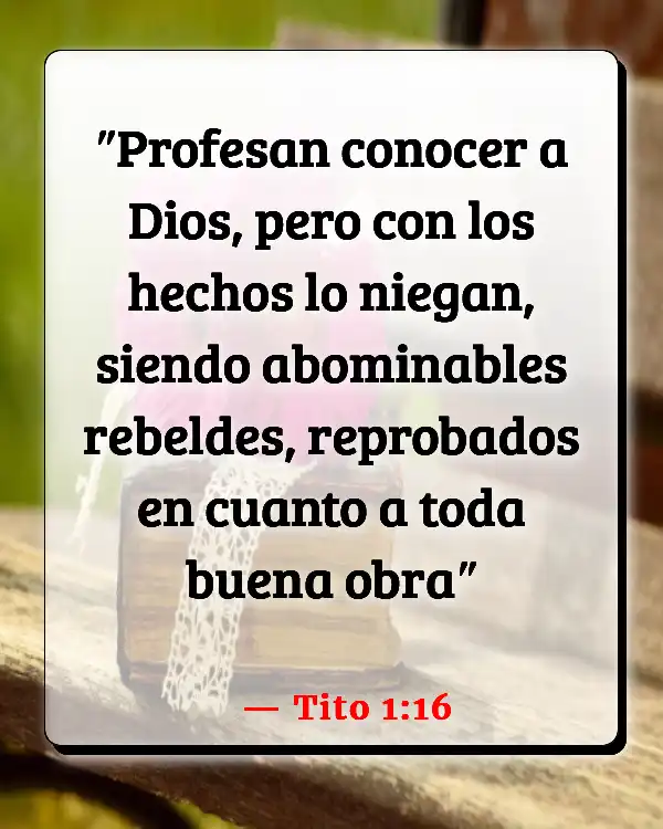 Versículos De La Biblia Niños desobedientes (Tito 1:16)