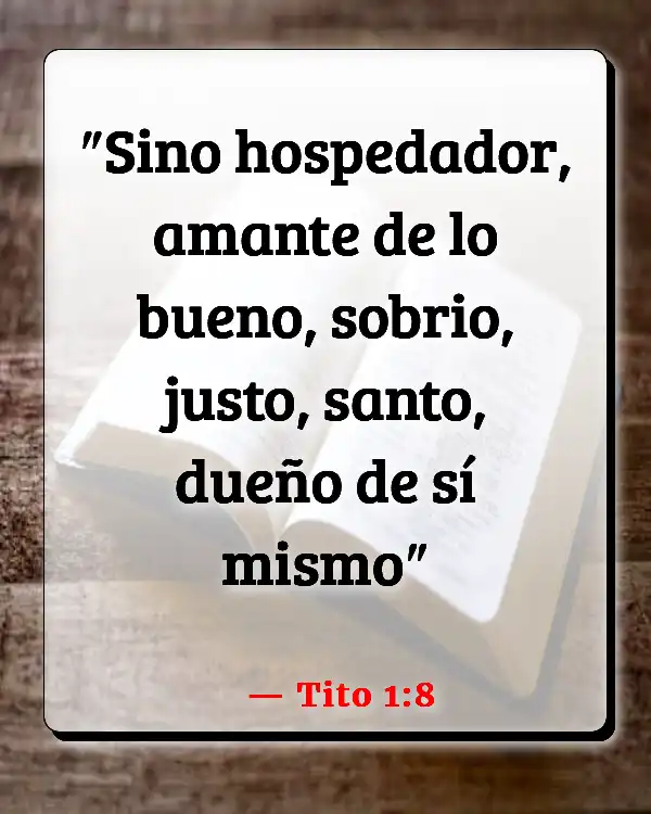 Versículos De La Biblia Disciplinar a un niño (Tito 1:8)
