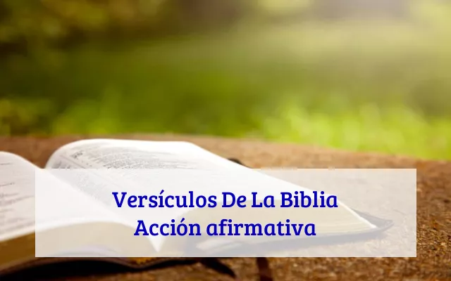 Versículos De La Biblia Acción afirmativa