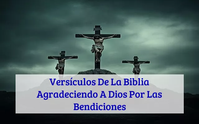 Versículos De La Biblia Agradeciendo A Dios Por Las Bendiciones