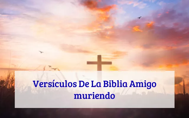 Versículos De La Biblia Amigo muriendo
