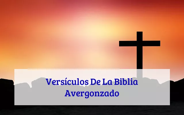 Versículos De La Biblia Avergonzado